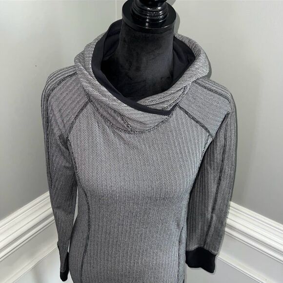 Womens Lululemon Think Fast Pullover Hoodie Herringbone size 6 - Picture 2 of 10